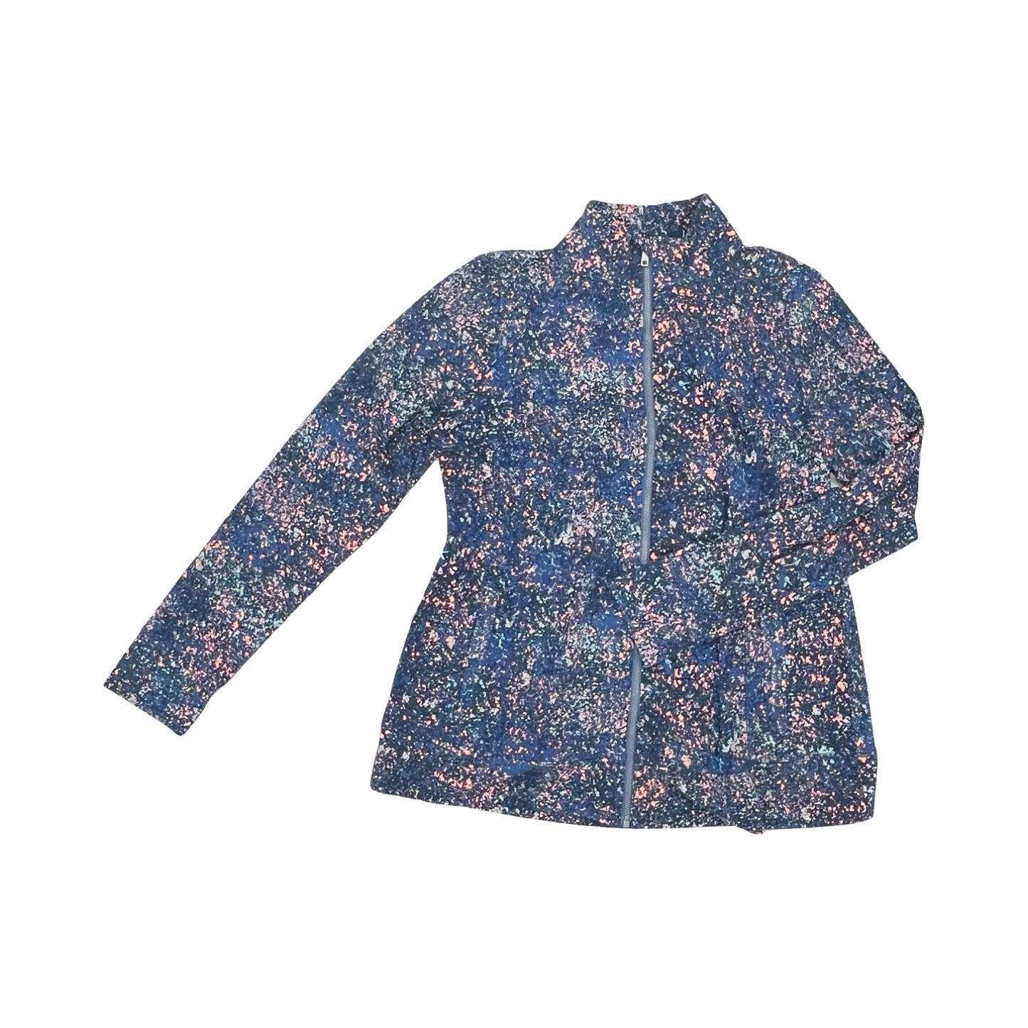 Athletic Jacket By Livi Active In Blue & Pink, Size:L