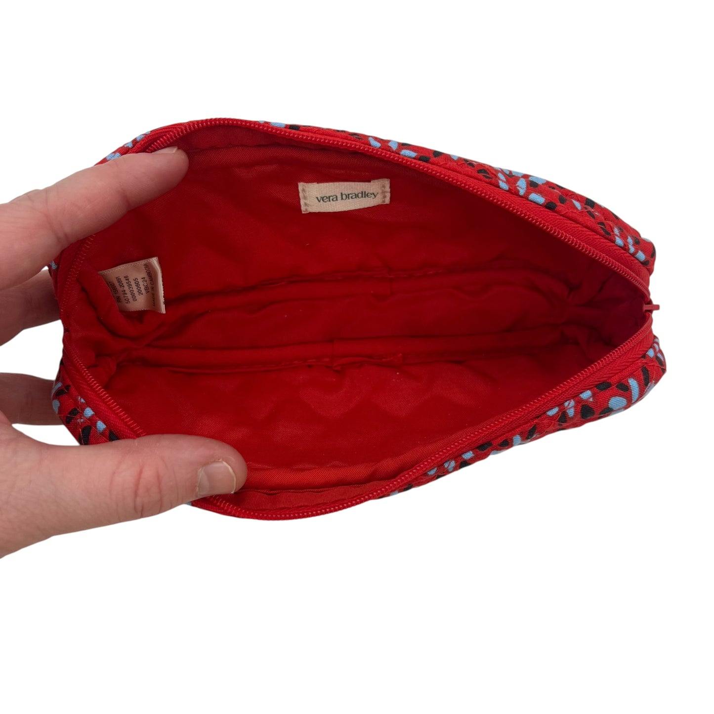 Makeup Bag By Vera Bradley In Red, Size:Medium