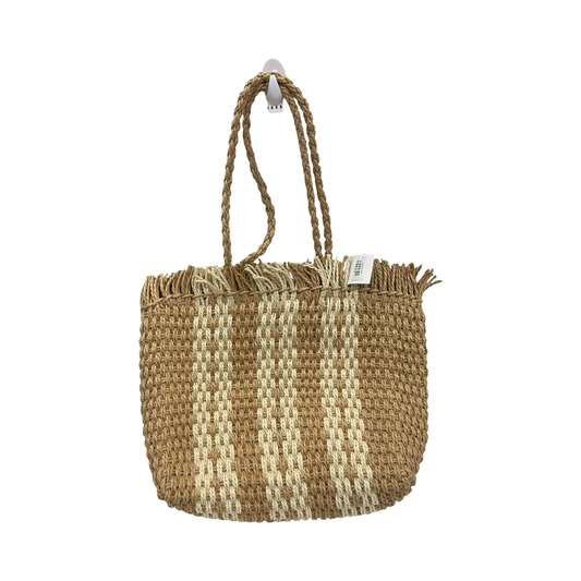 Handbag By Clothes Mentor In Brown & Cream, Size:Medium