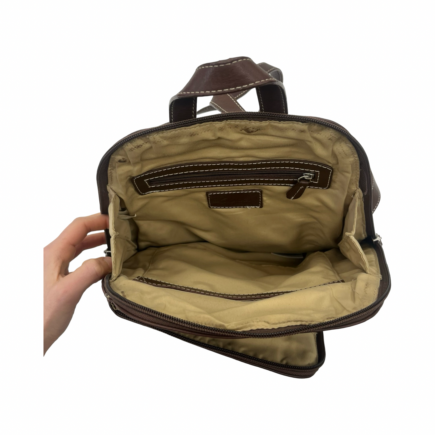 Backpack Leather By Clarks In Brown, Size:Small