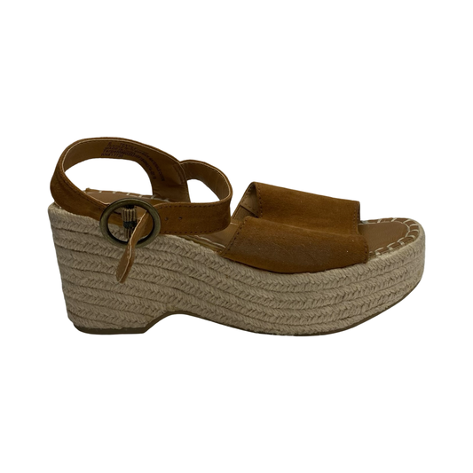 Sandals Heels Platform By Universal Thread In Brown, Size:6