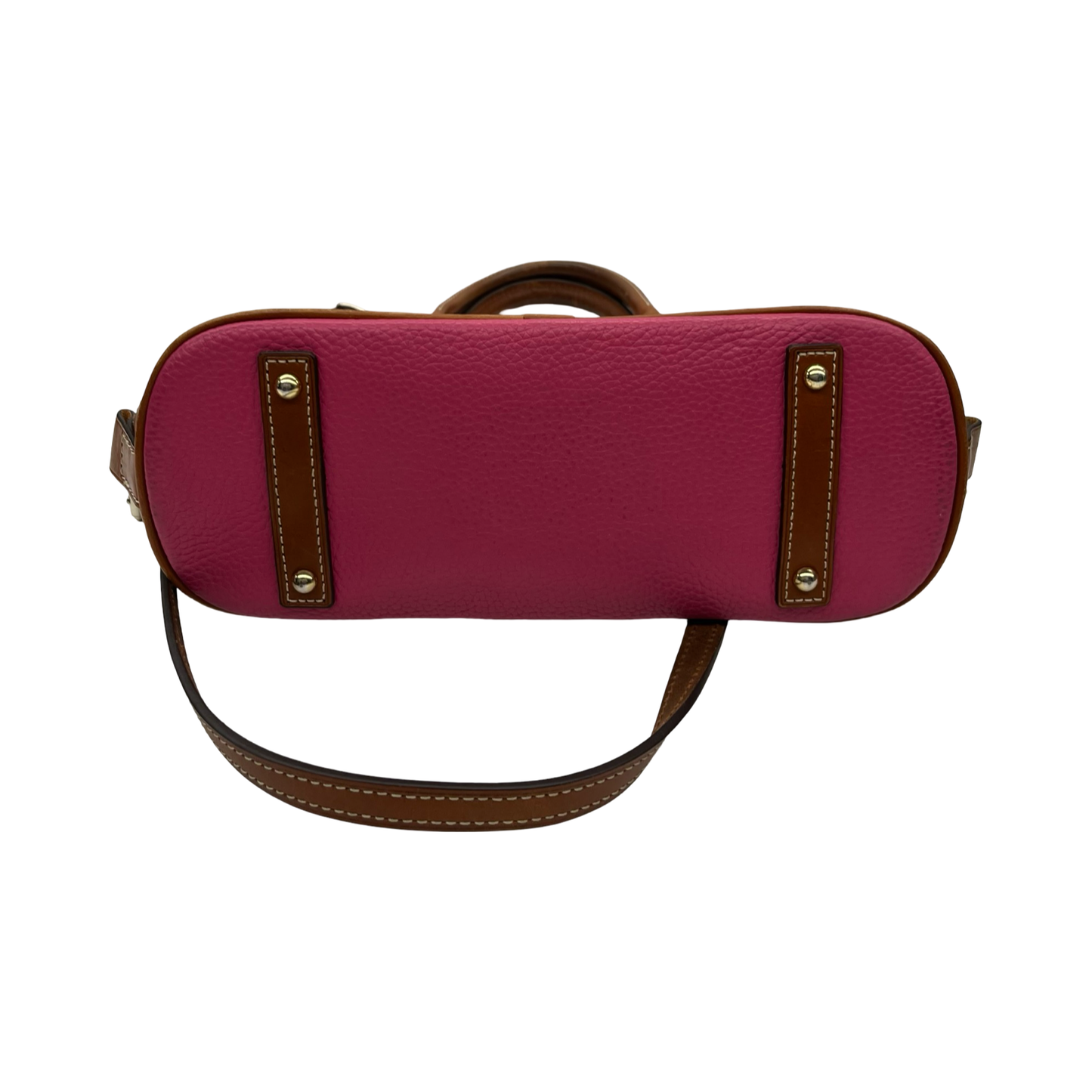 Handbag Designer By Dooney And Bourke In Brown & Pink, Size:Medium