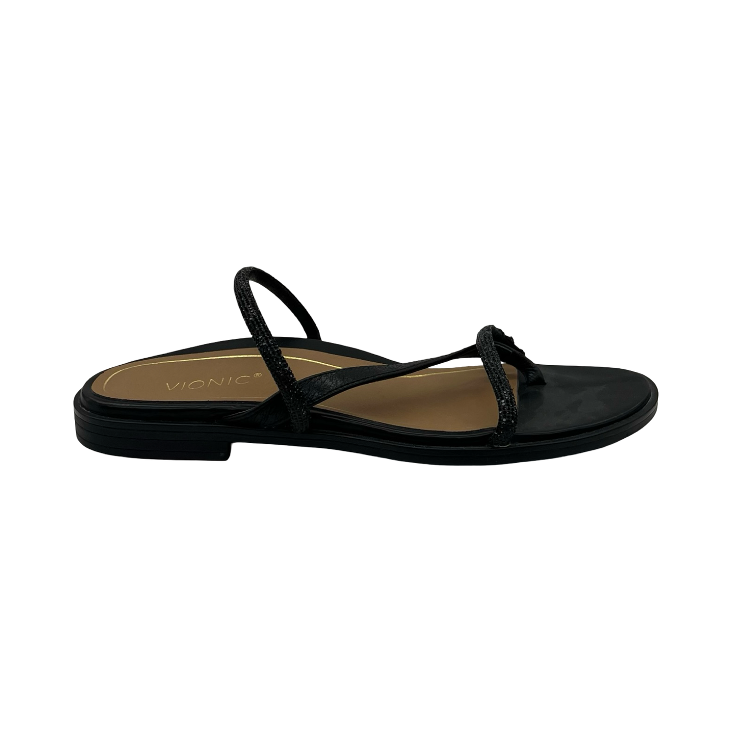 Sandals Flats By Vionic In Black, Size:7.5