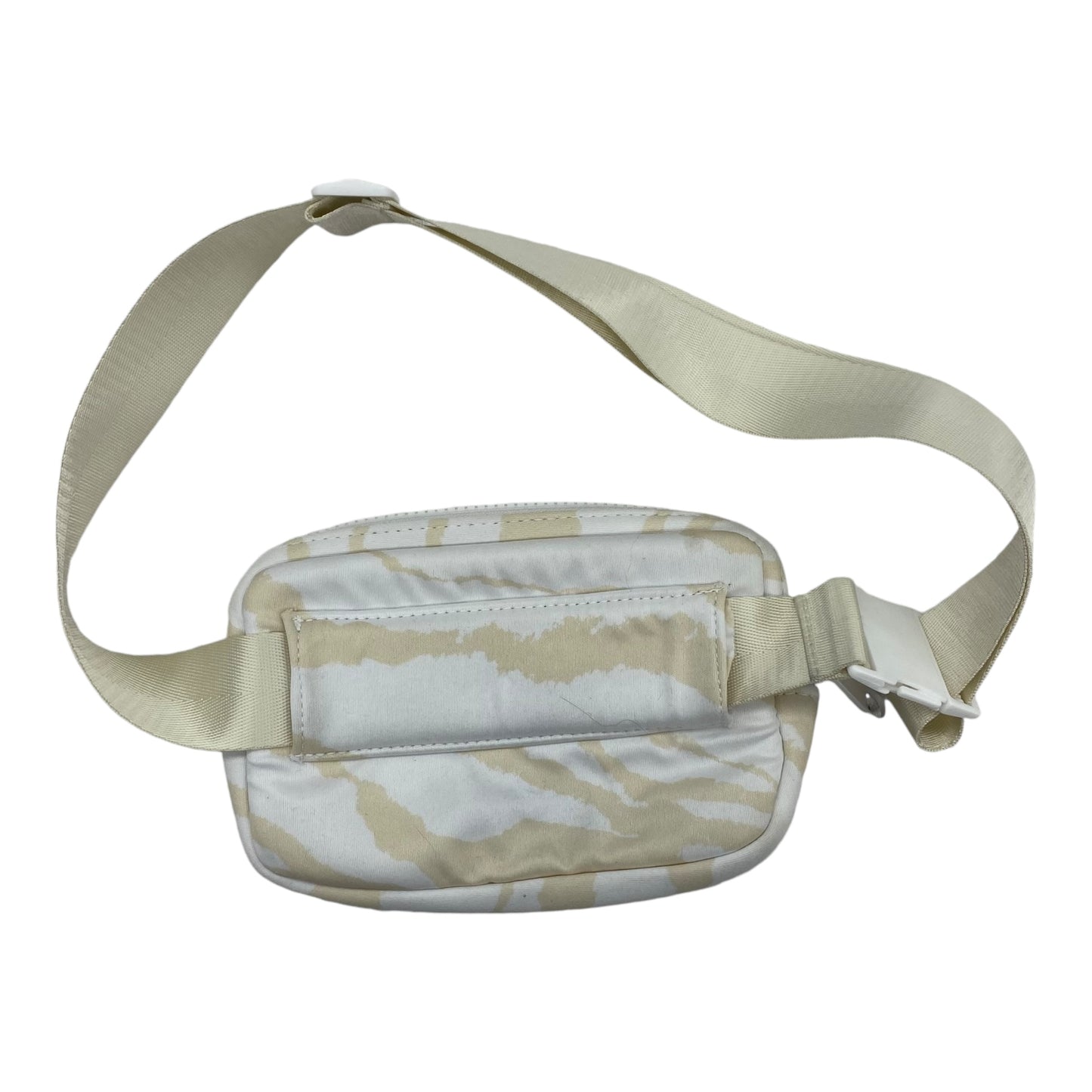 Belt Bag By Clothes Mentor In White & Yellow, Size:Small