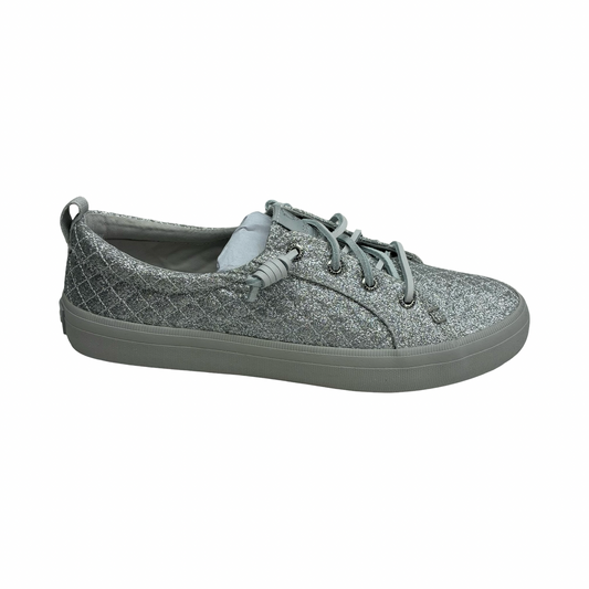 Shoes Sneakers By Sperry In Silver, Size:8.5