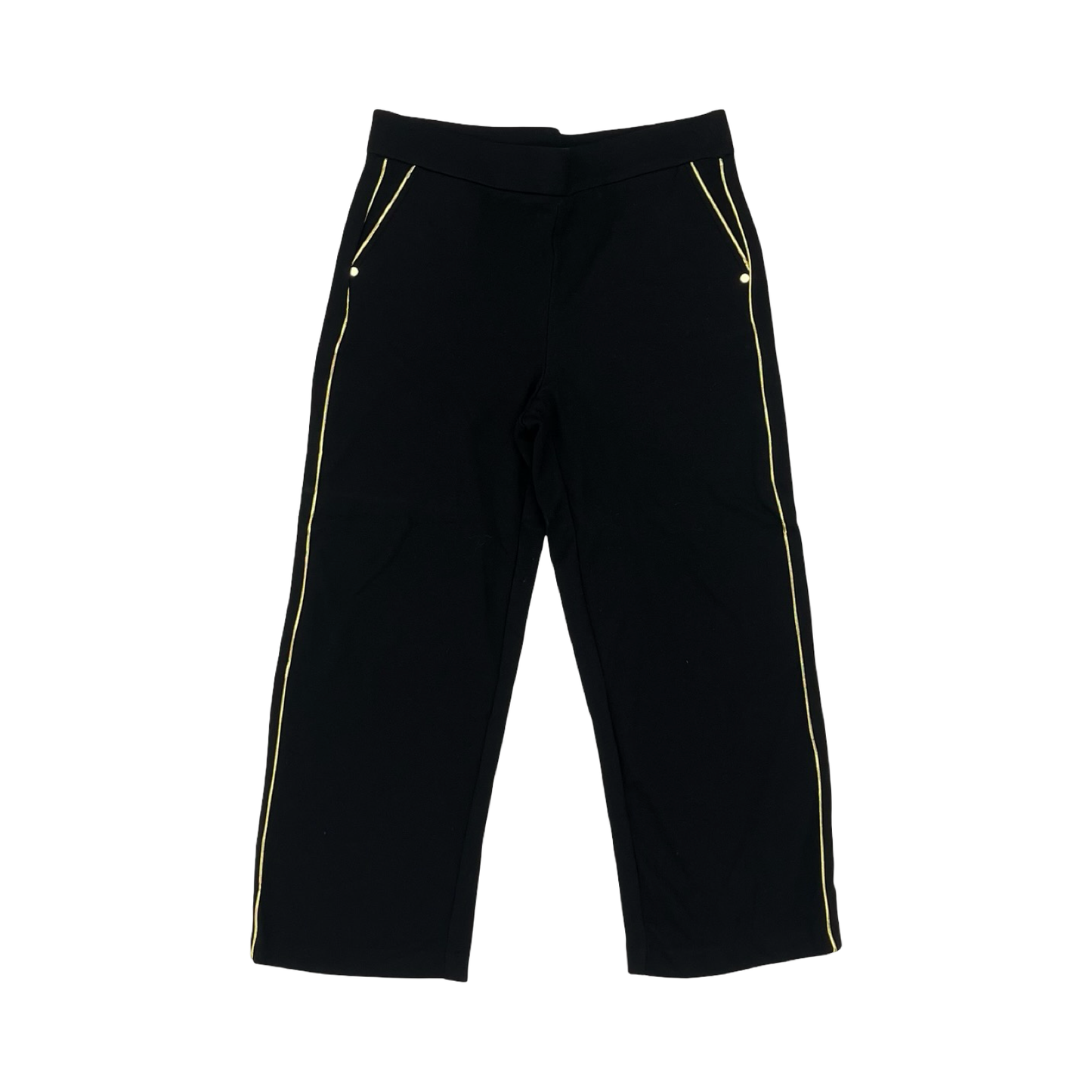 Pants Cropped By Jones New York In Black & Gold, Size:M