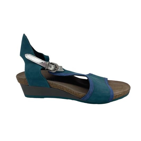 BLUE NAOT SANDALS HEELS WEDGE, Size 9.5