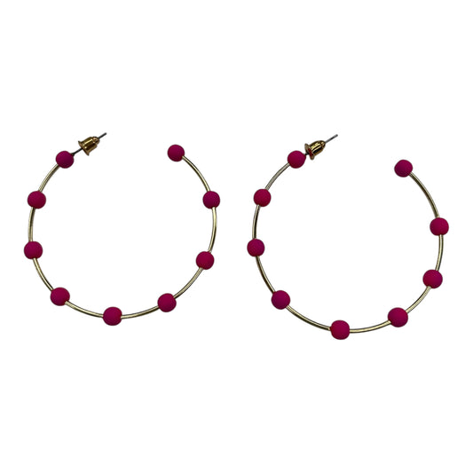 Earrings Hoop By Clothes Mentor In Gold & Pink