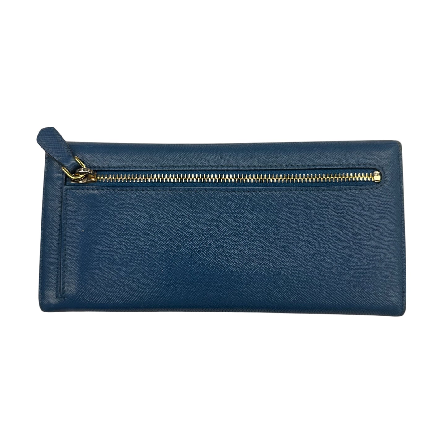 Wallet Luxury Designer By Prada In Blue, Size:Medium