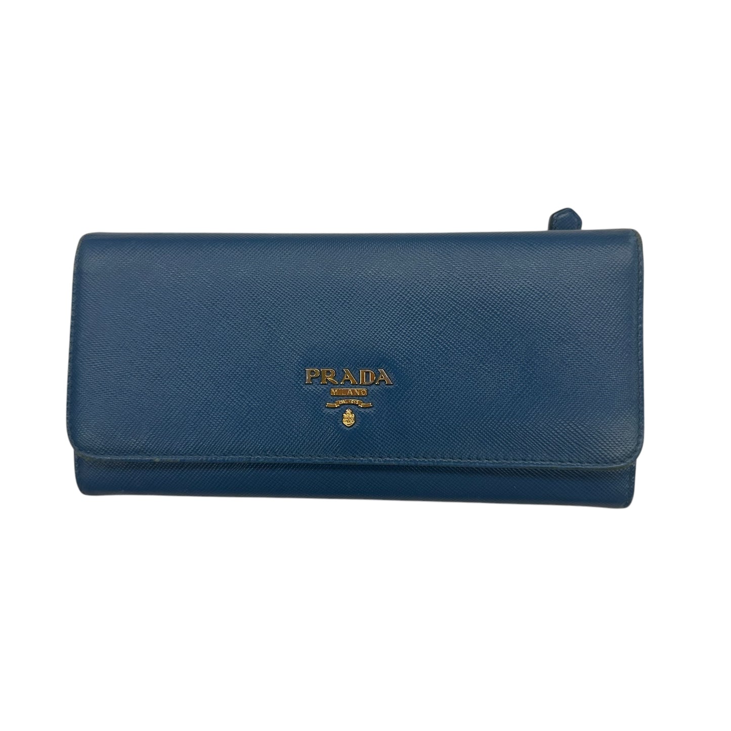 Wallet Luxury Designer By Prada In Blue, Size:Medium