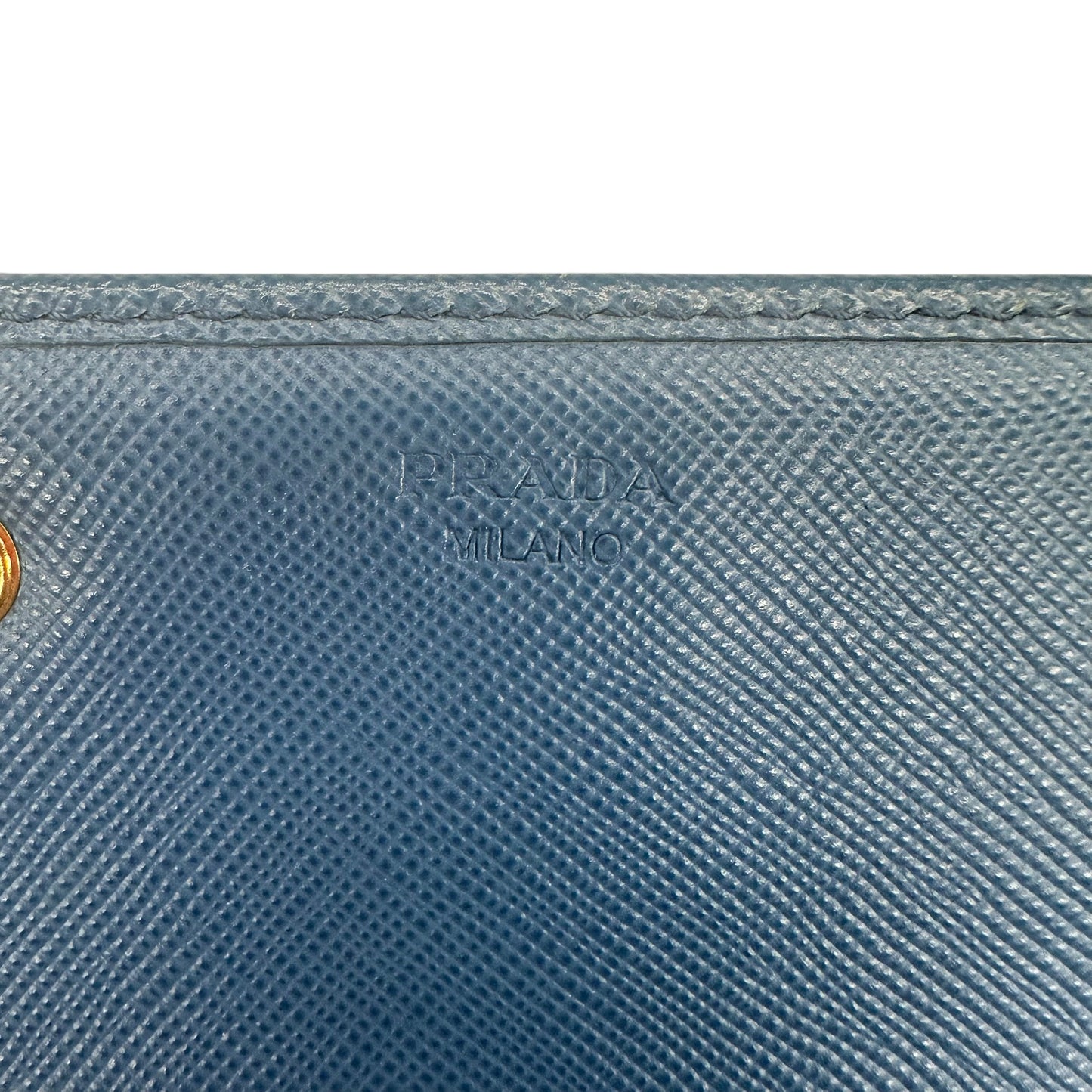 Wallet Luxury Designer By Prada In Blue, Size:Medium