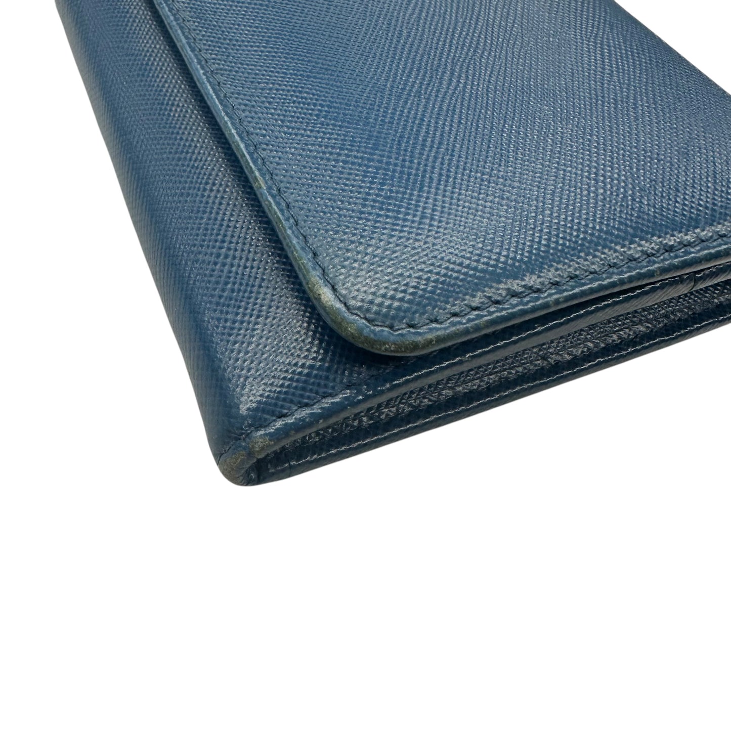 Wallet Luxury Designer By Prada In Blue, Size:Medium