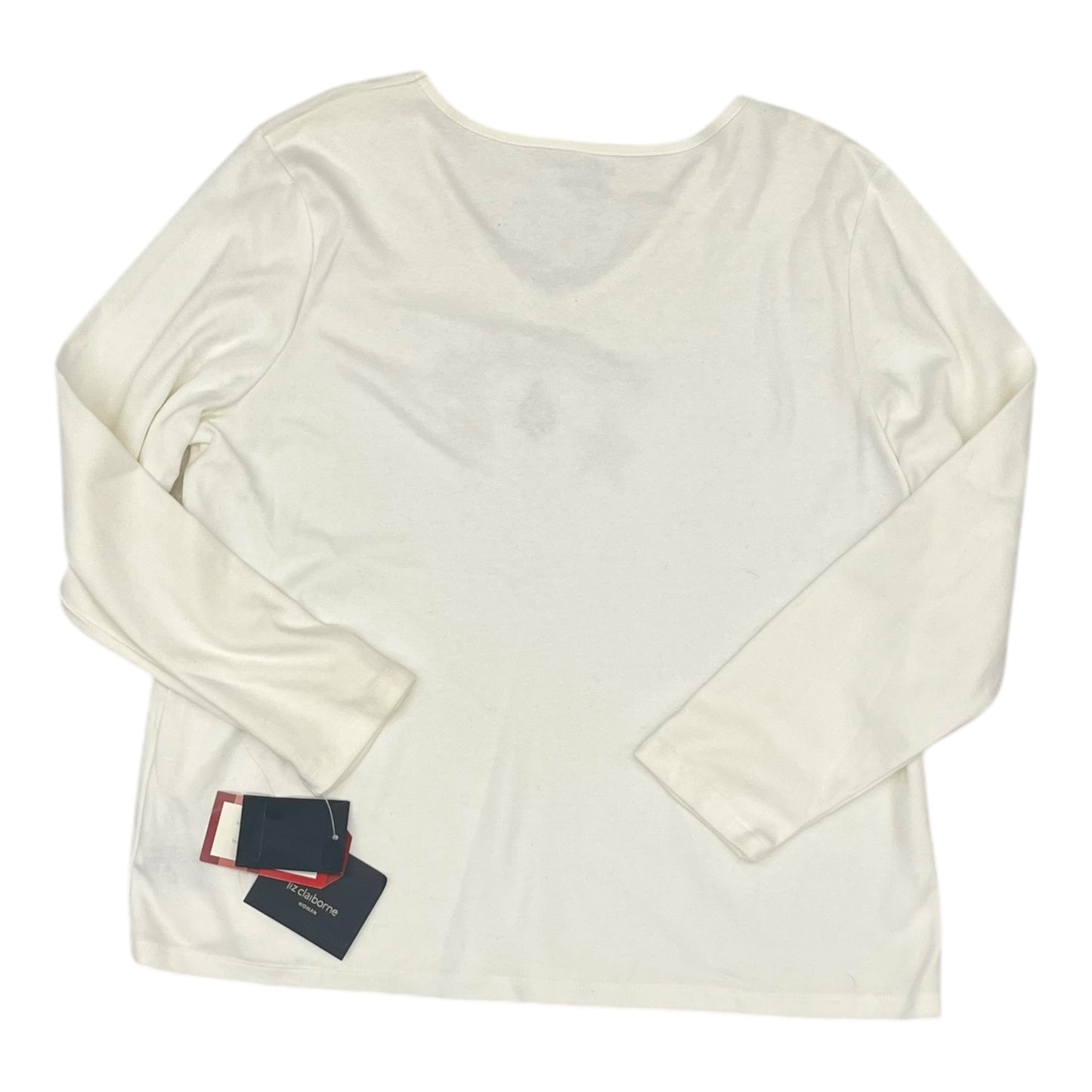 Top Ls By Liz Claiborne In Cream, Size:1X