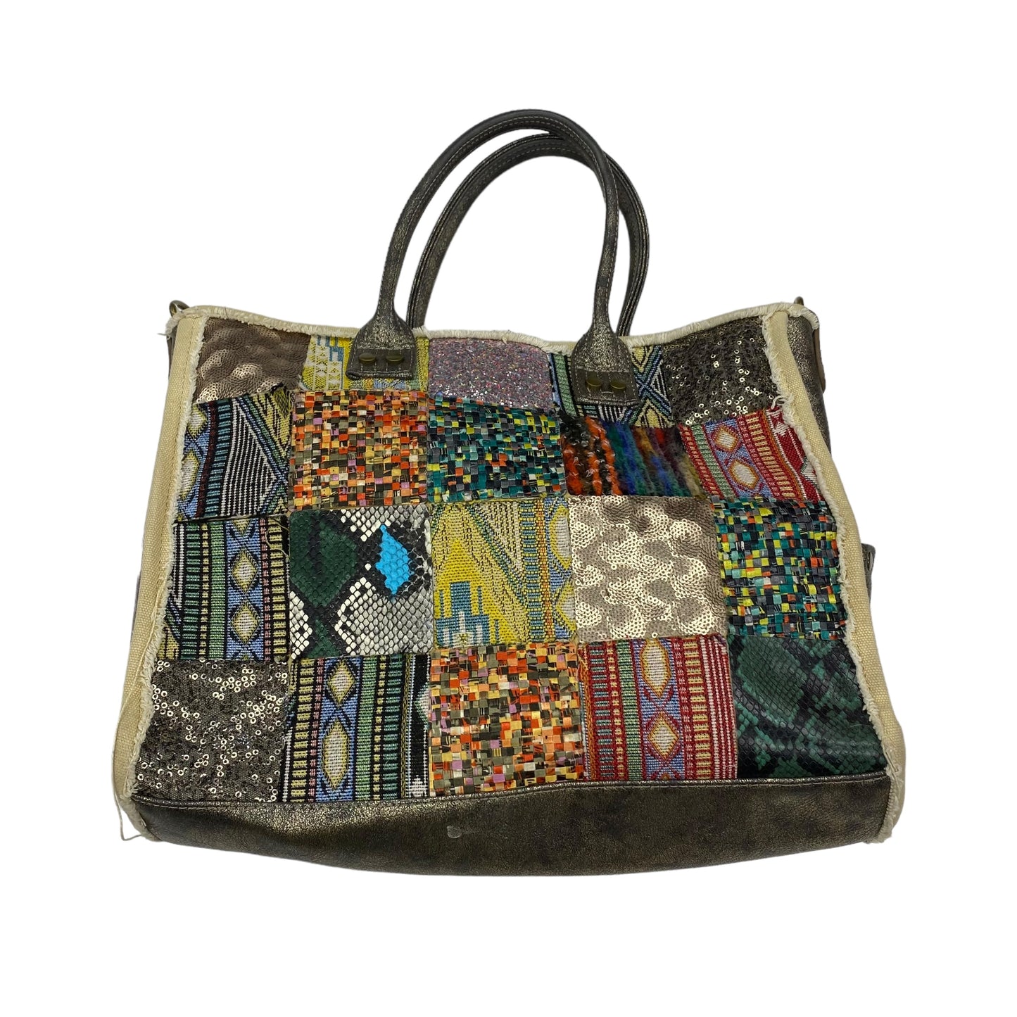 BRONZE ANTIK BATIK HANDBAG, Size MEDIUM