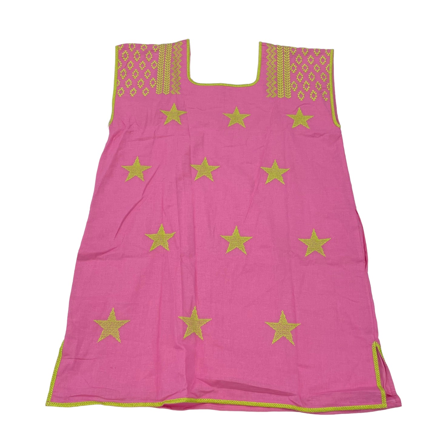 PINK & YELLOW    CLOTHES MENTOR DRESS CASUAL SHORT, Size M