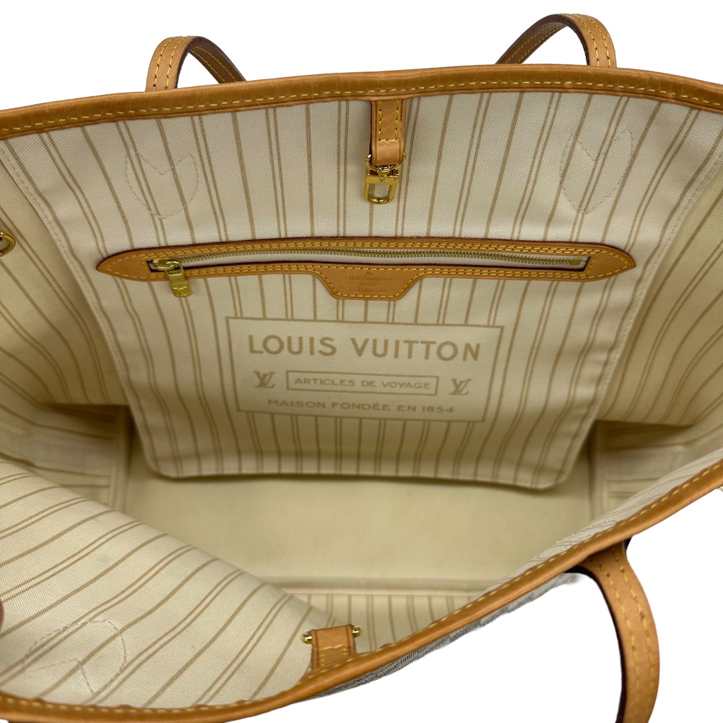 CREAM TOTE LUXURY DESIGNER by LOUIS VUITTON Size:MEDIUM