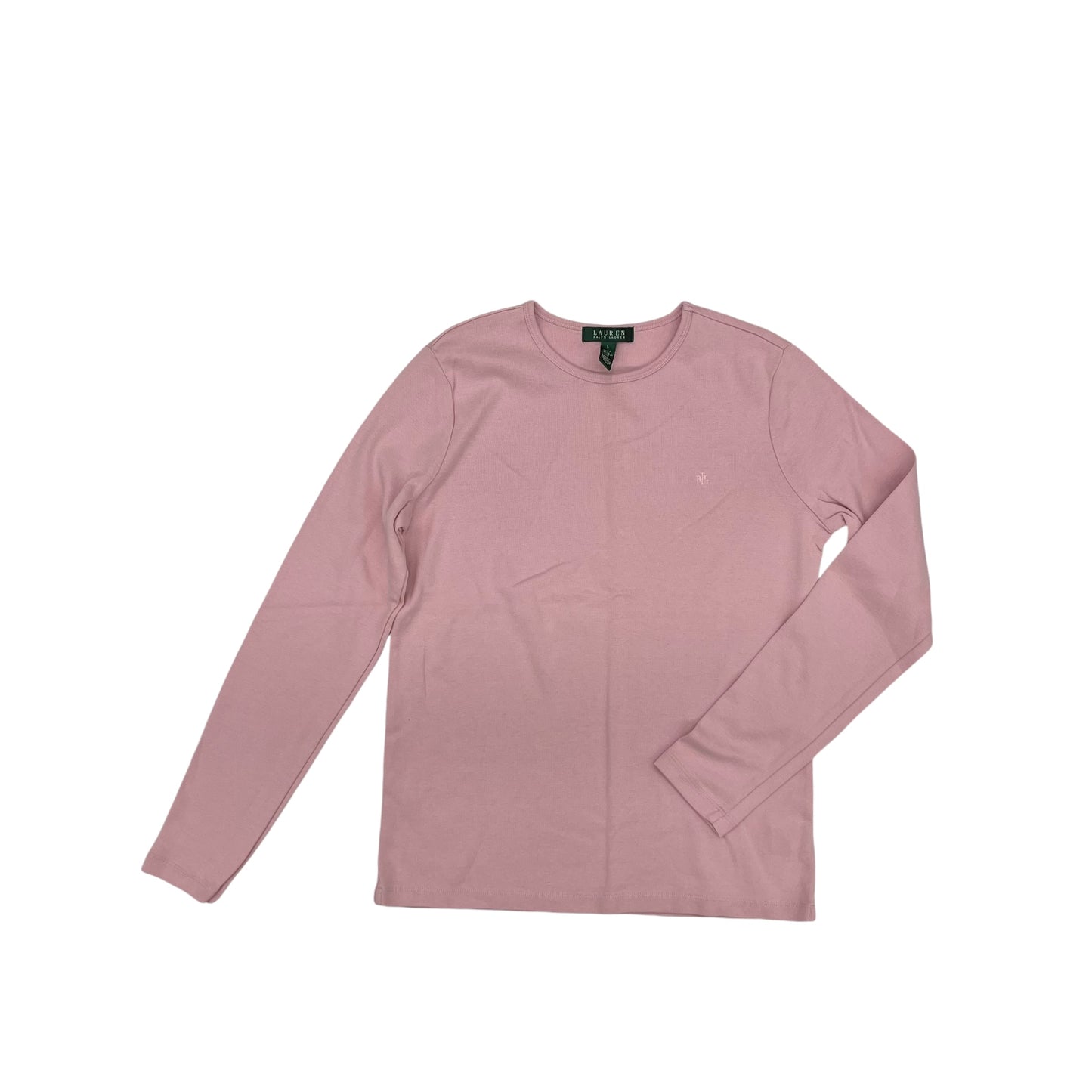 Top Ls Basic By Lauren By Ralph Lauren In Pink, Size:L