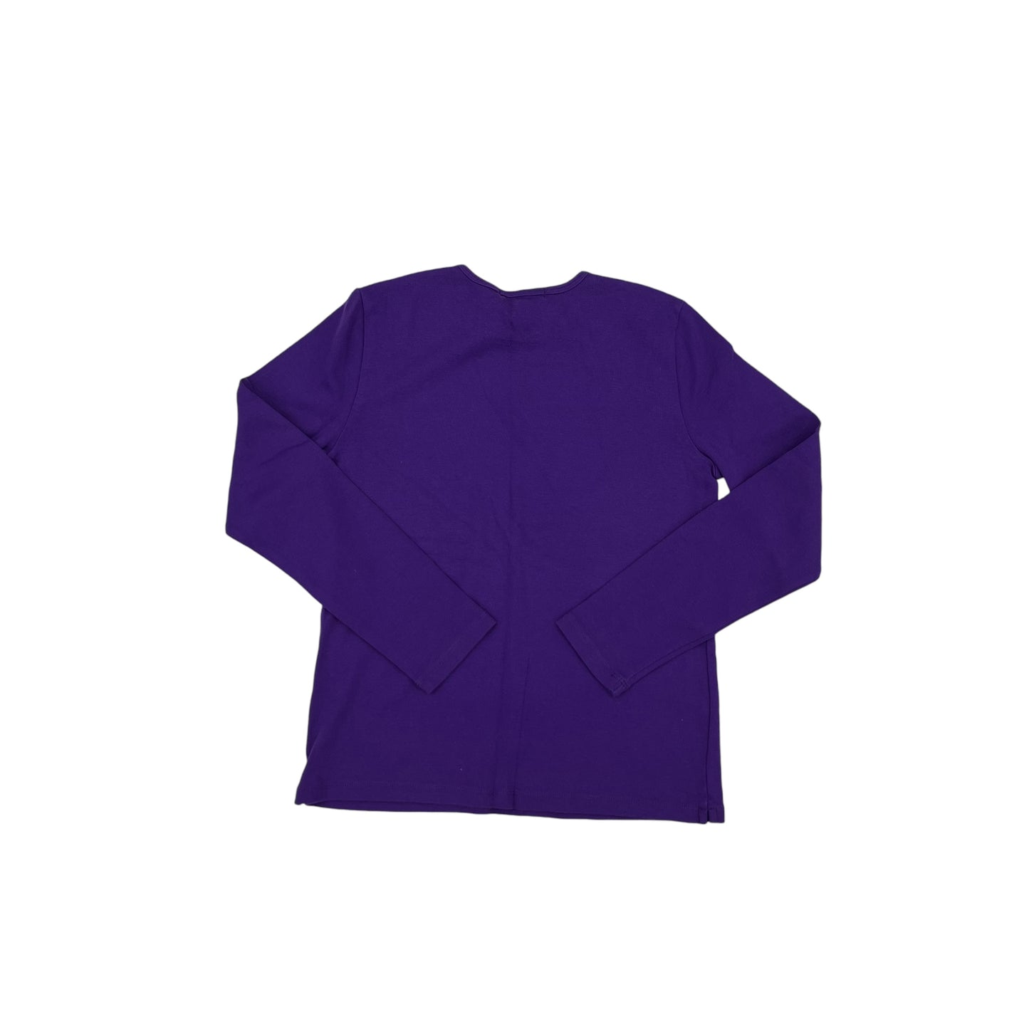 Top Ls Basic By Lauren By Ralph Lauren In Purple, Size:L