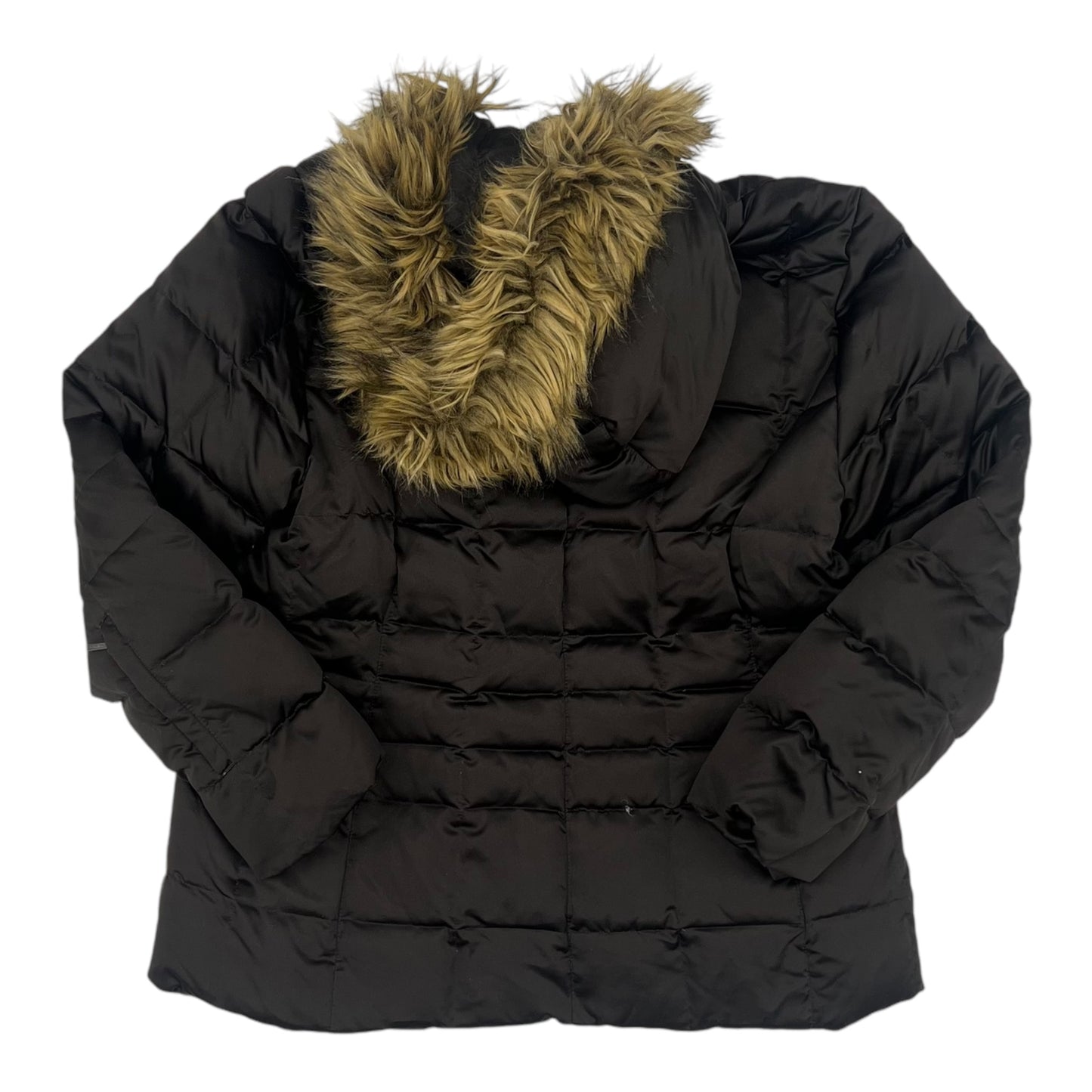 Coat Puffer & Quilted By Calvin Klein In Brown, Size:L