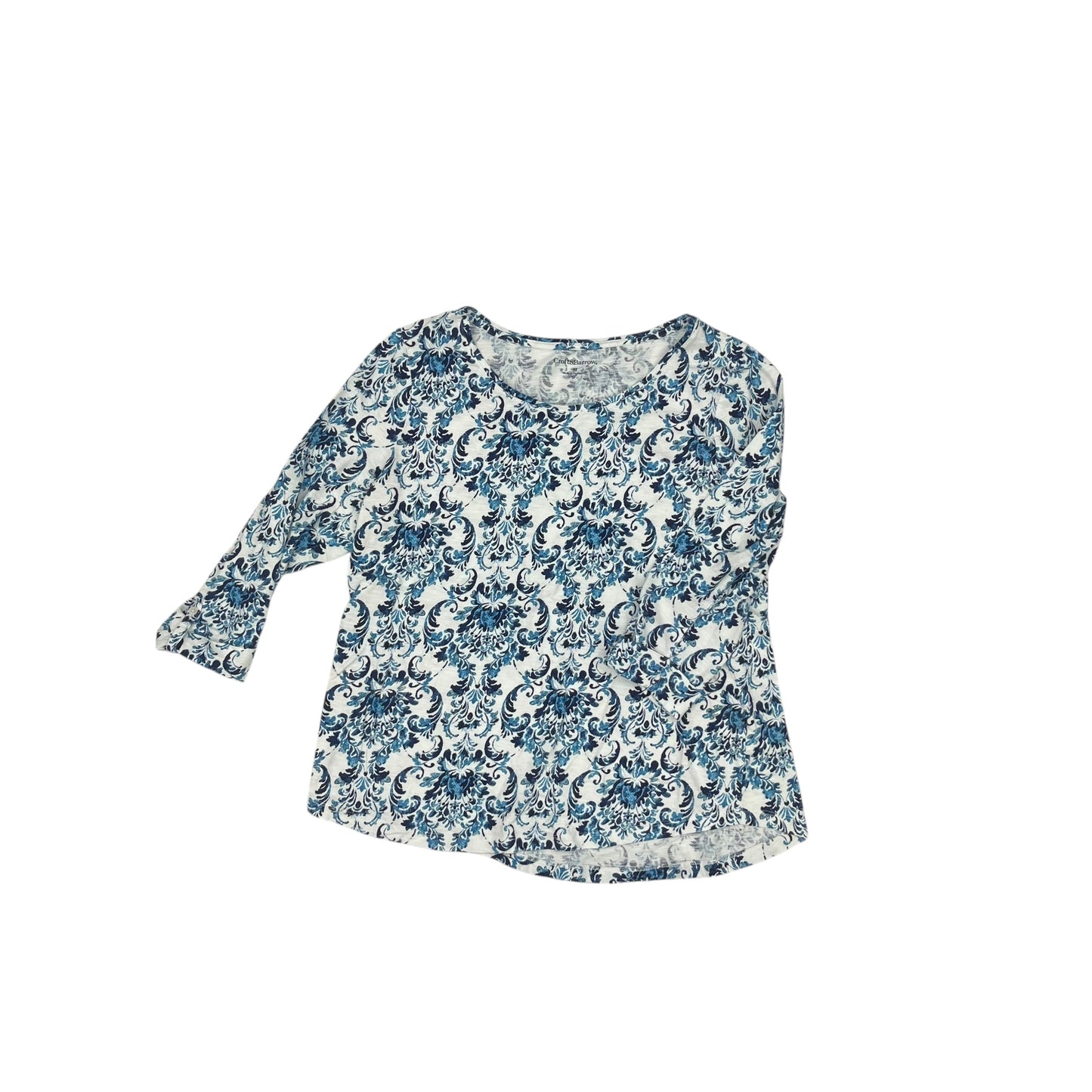 Top Ls By Croft And Barrow In Blue & White, Size:M