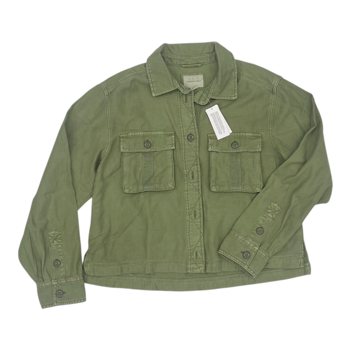 Jacket Shirt By American Eagle In Green, Size:S