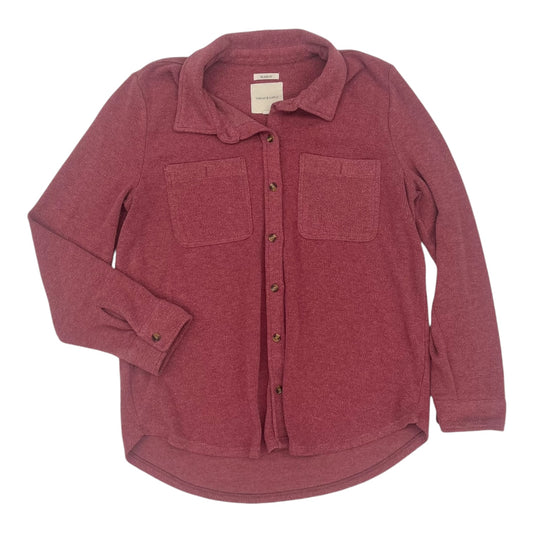 Jacket Shirt By Thread And Supply In Pink, Size:L