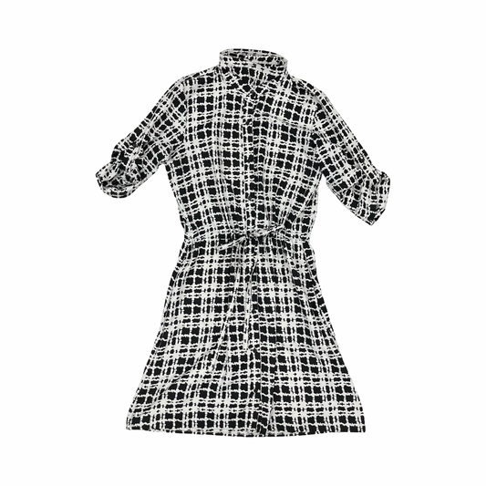 Dress Casual Short By Calvin Klein In Black & White, Size:M