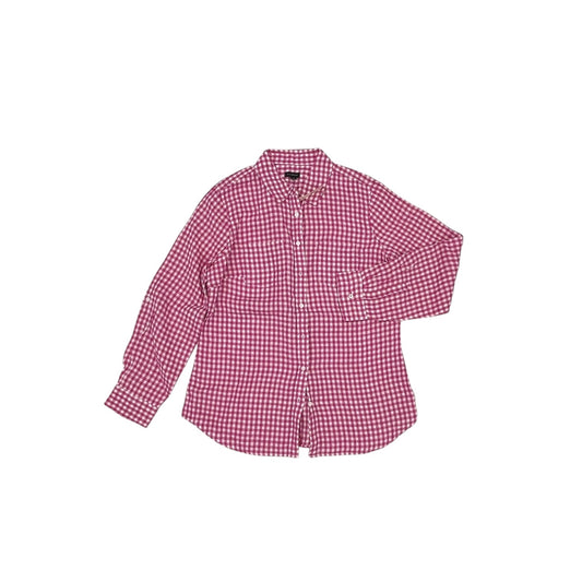 Blouse Ls By Talbots In Pink & White, Size:M