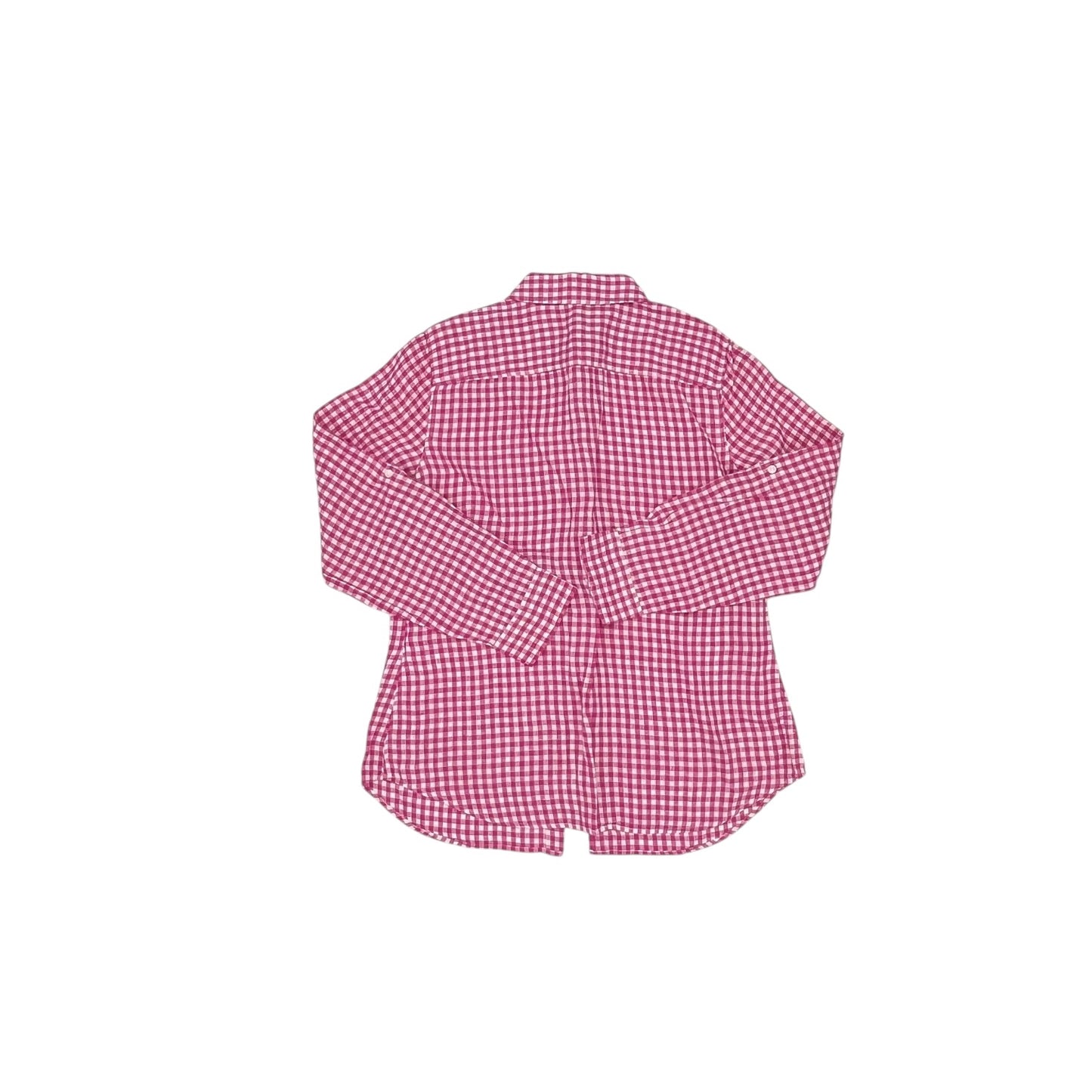 Blouse Ls By Talbots In Pink & White, Size:M