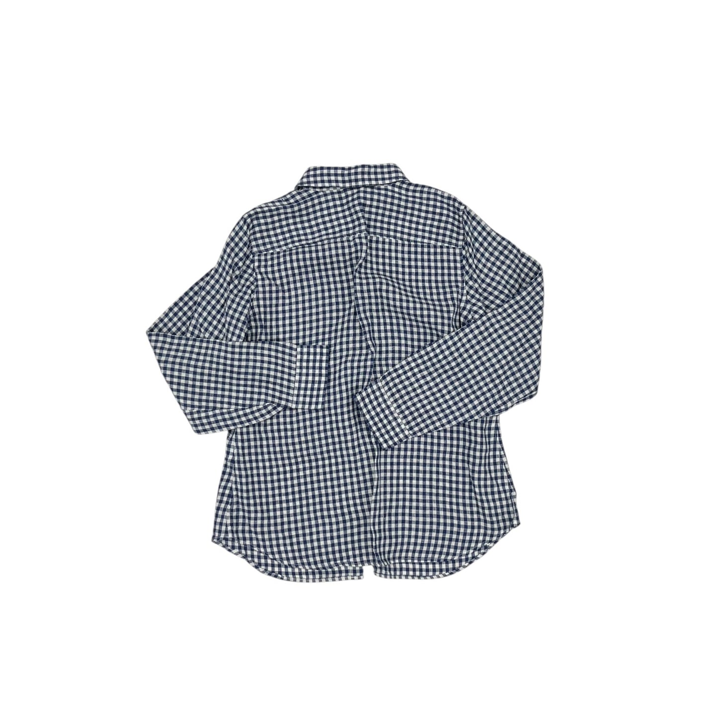 Blouse Ls By Talbots In Blue & White, Size:M