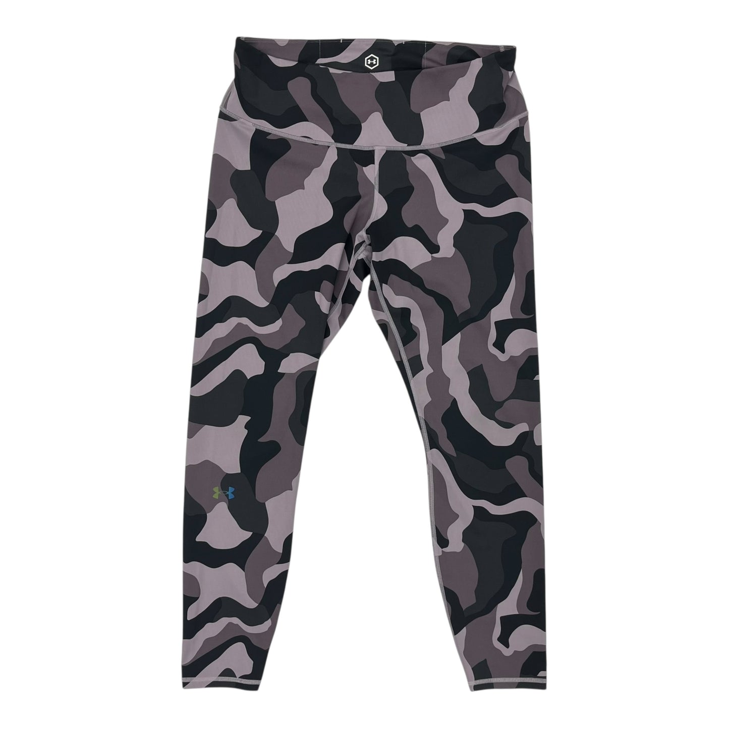 Athletic Leggings By Under Armour In Black & Purple, Size:Xl