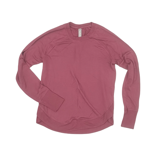 Athletic Top Ls Crewneck By Athleta In Pink, Size:Xs