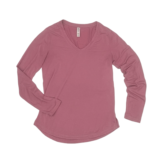 Athletic Top Ls Crewneck By Athleta In Pink, Size:Xs