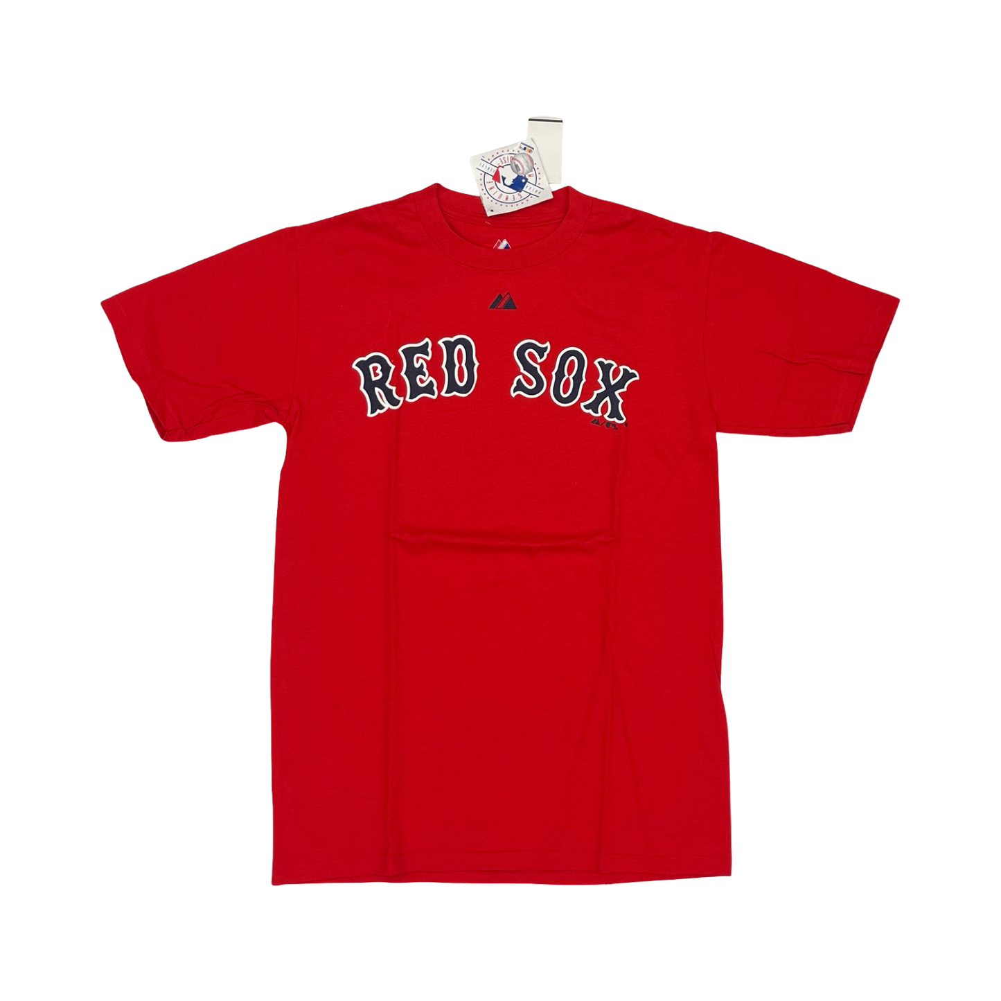 Athletic Top Ss By Majestic In Red, Size:S