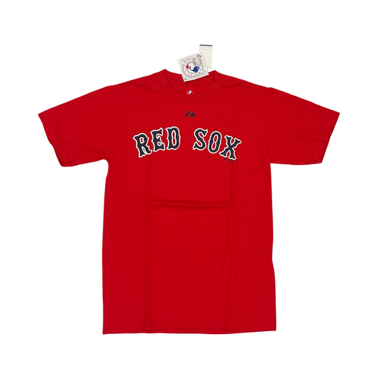 Athletic Top Ss By Majestic In Red, Size:S