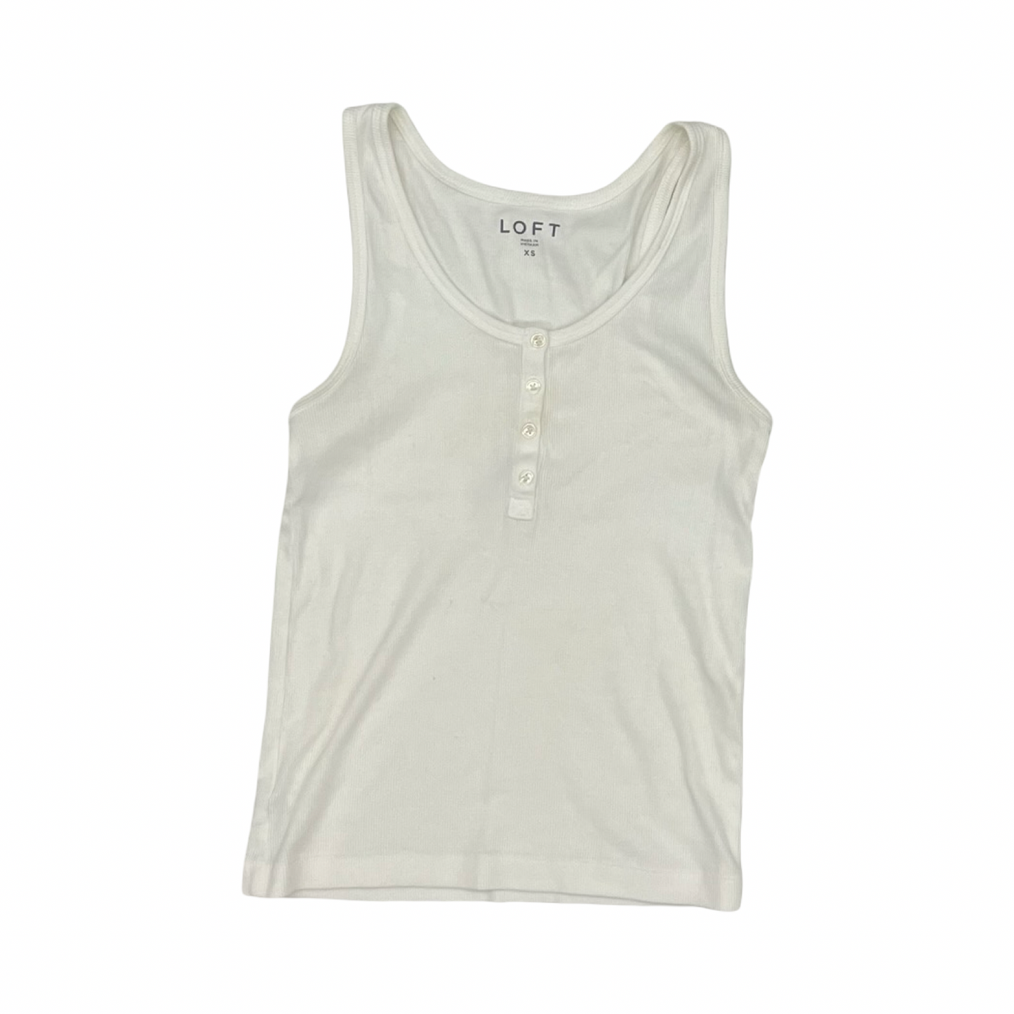Top Sleeveless By Loft In White, Size:Xs