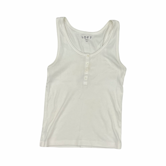 Top Sleeveless By Loft In White, Size:Xs
