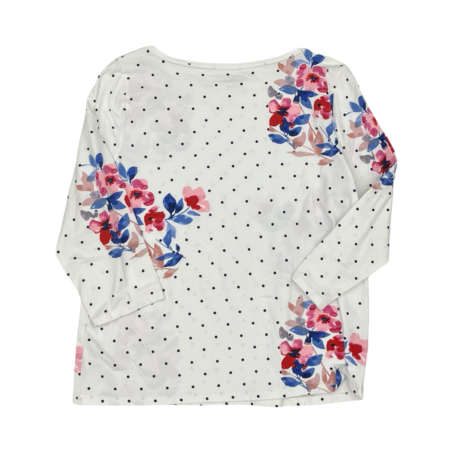 Top 3/4 Sleeve By Talbots In Floral Print, Size:Xl