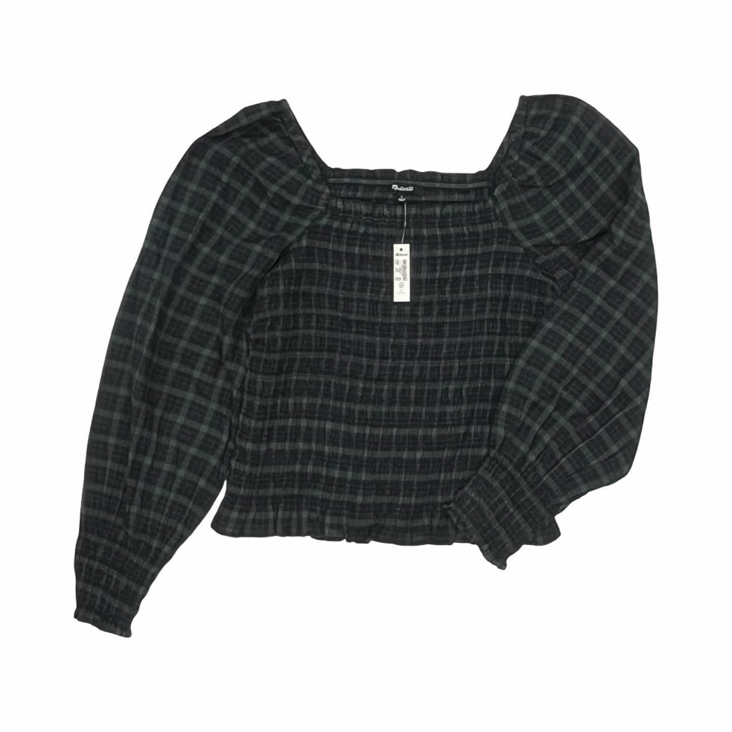 Blouse Ls By Madewell In Black & Green, Size:S