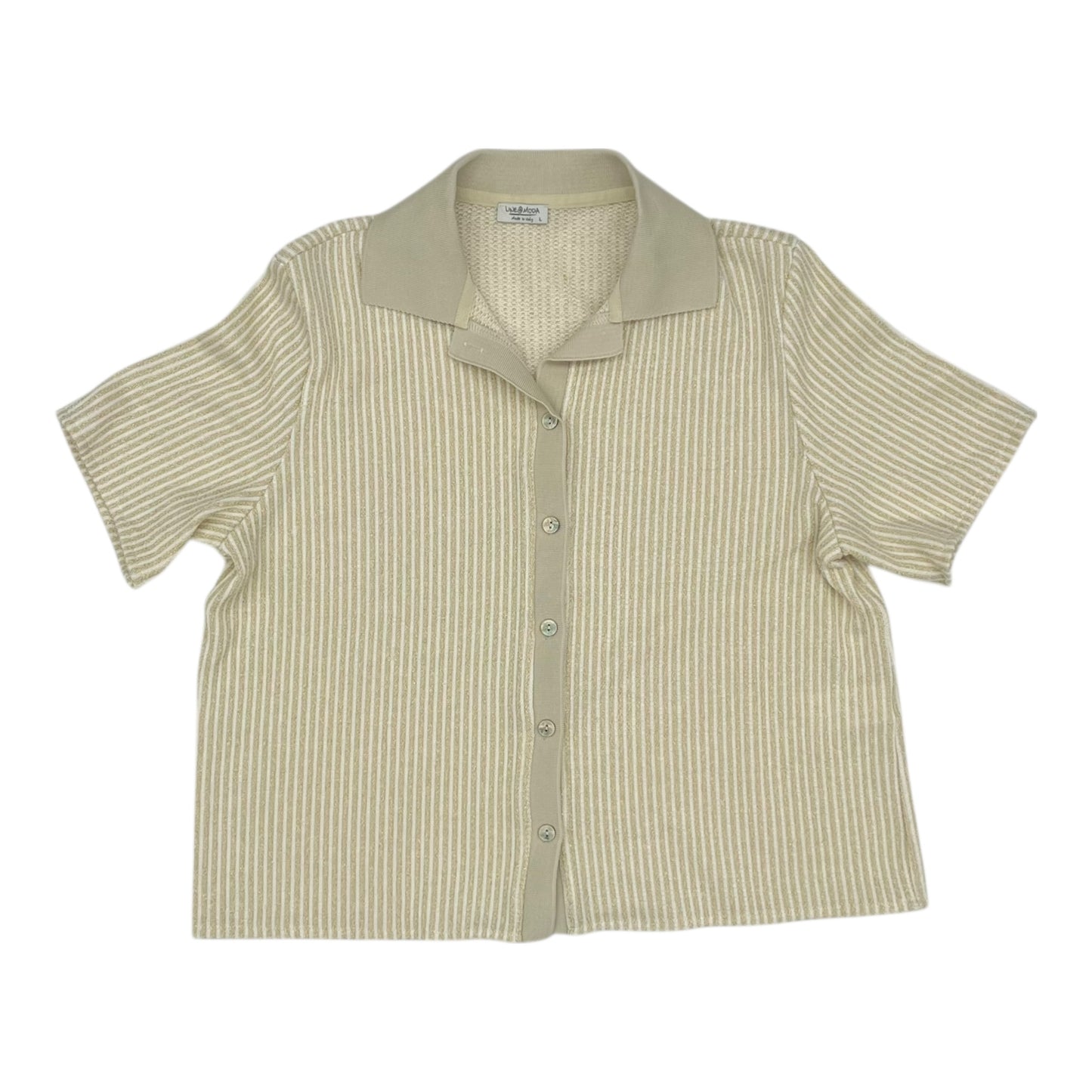 Sweater Ss By Clothes Mentor In Gold, Size:L