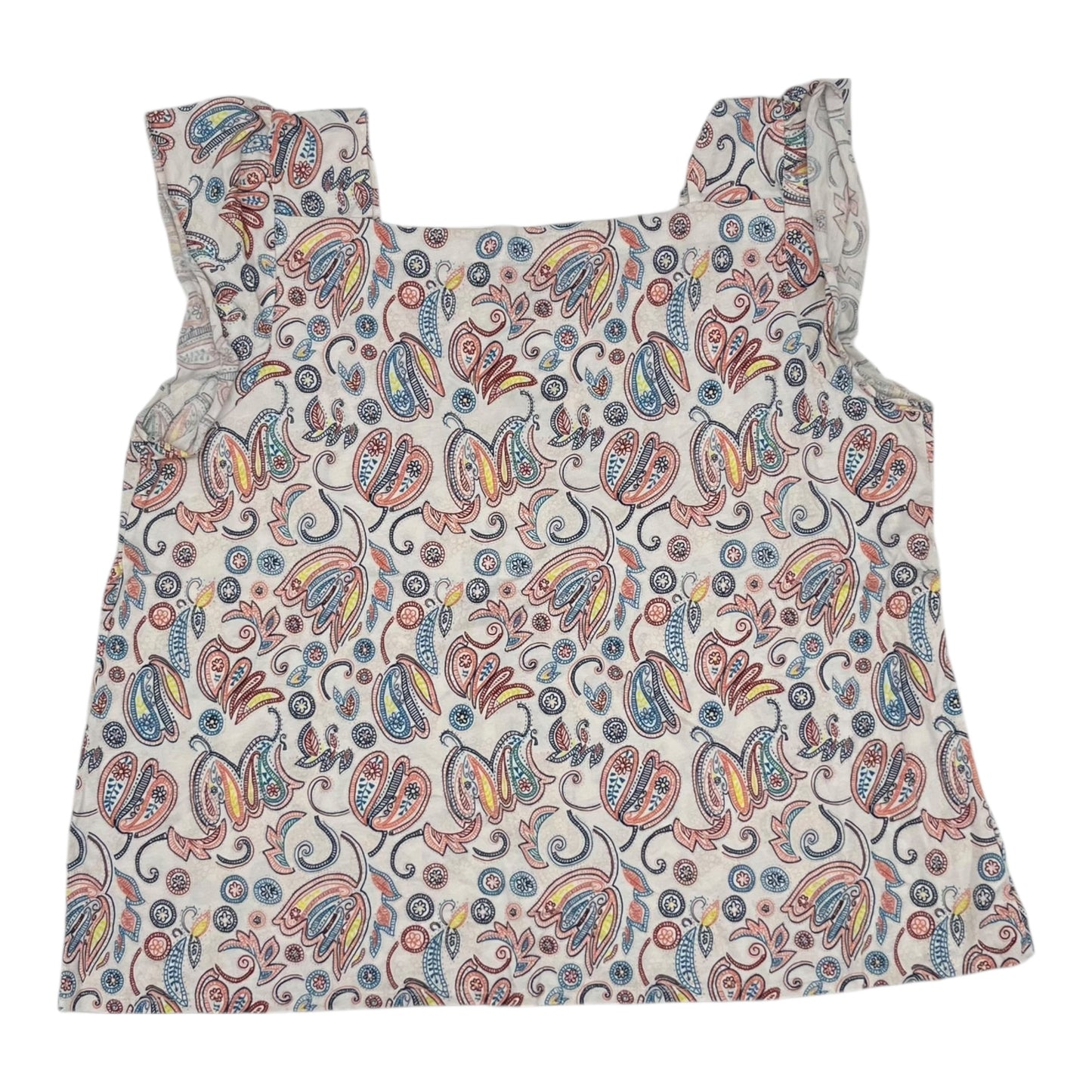 Blouse Ss By Loft In Cream, Size:2X