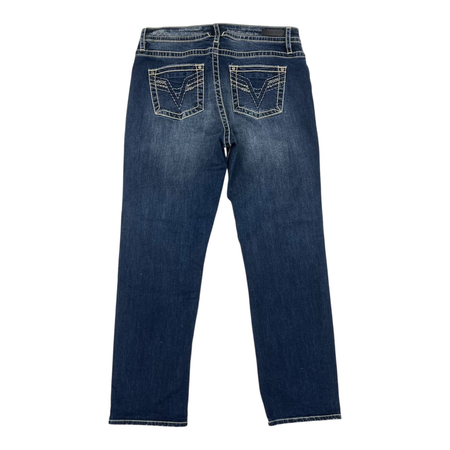 Jeans Straight By Vigoss In Blue Denim, Size:16