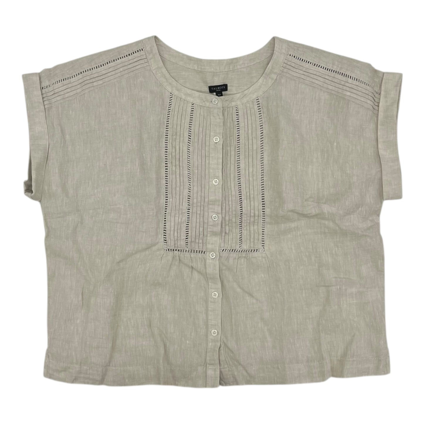 Blouse Ss By Talbots In Tan, Size:Xlp