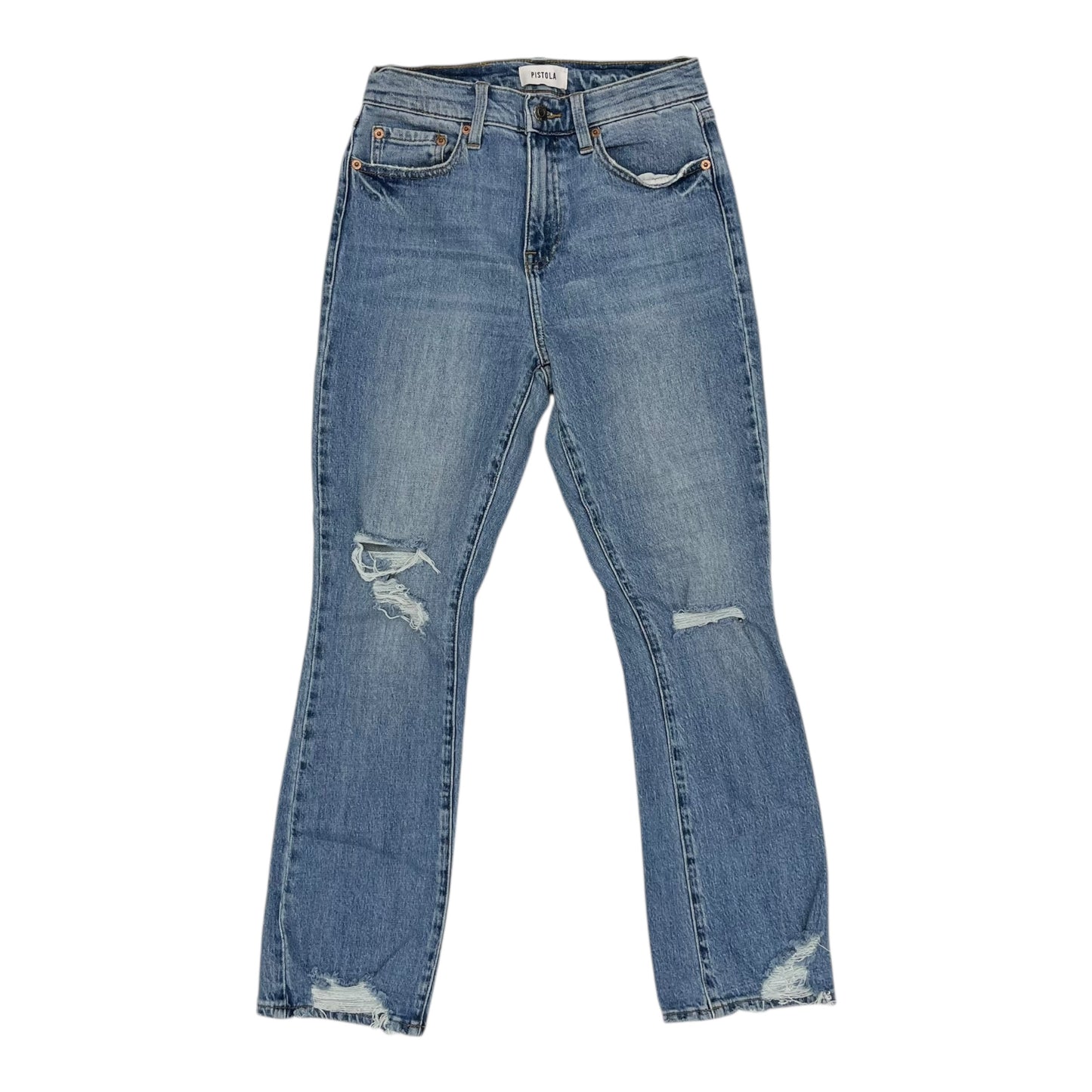 Jeans Straight By Pistola In Blue Denim, Size:2