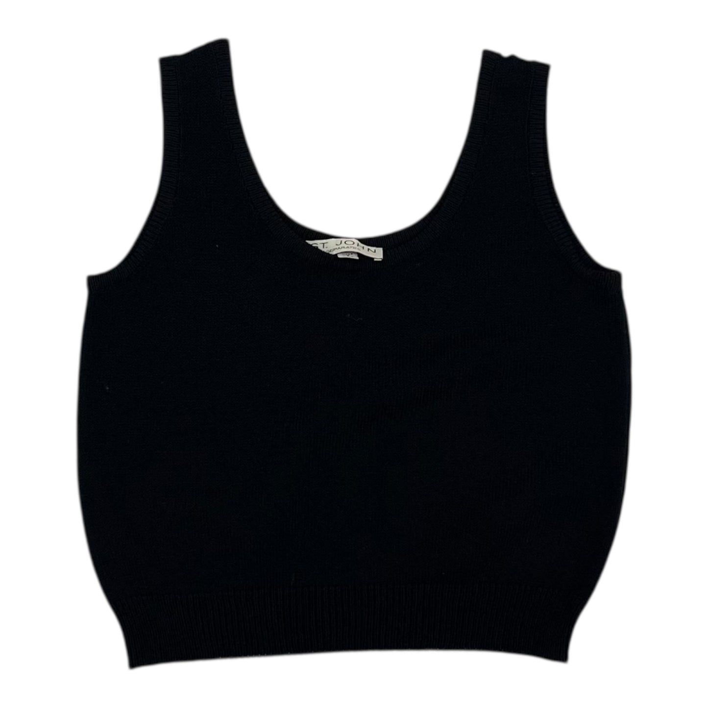 Top Sleeveless By St John Knits In Black, Size:M