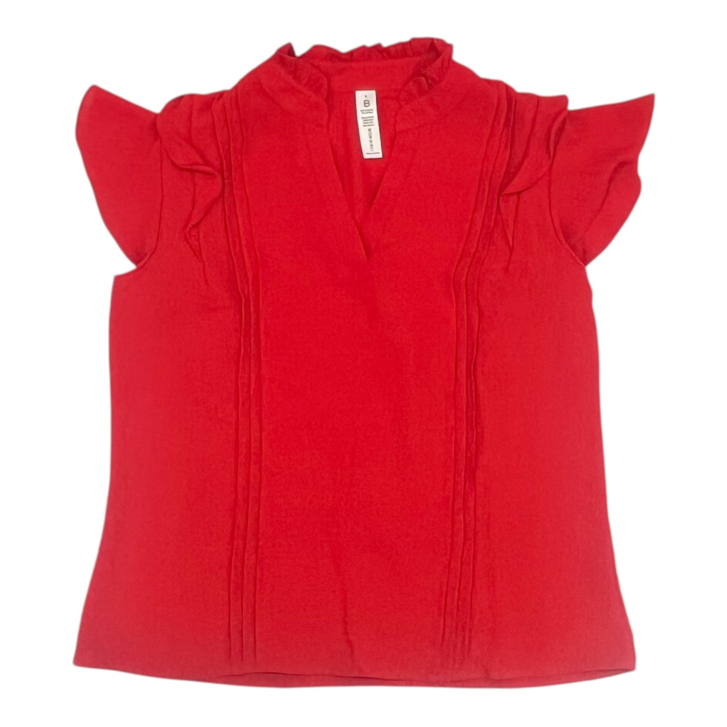 Blouse Ss By Clothes Mentor In Red, Size:L
