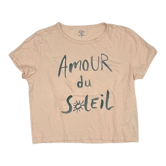 Top Ss By J. Crew In Peach, Size:L