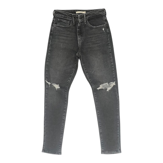 Jeans Skinny By Levis In Black Denim, Size:6