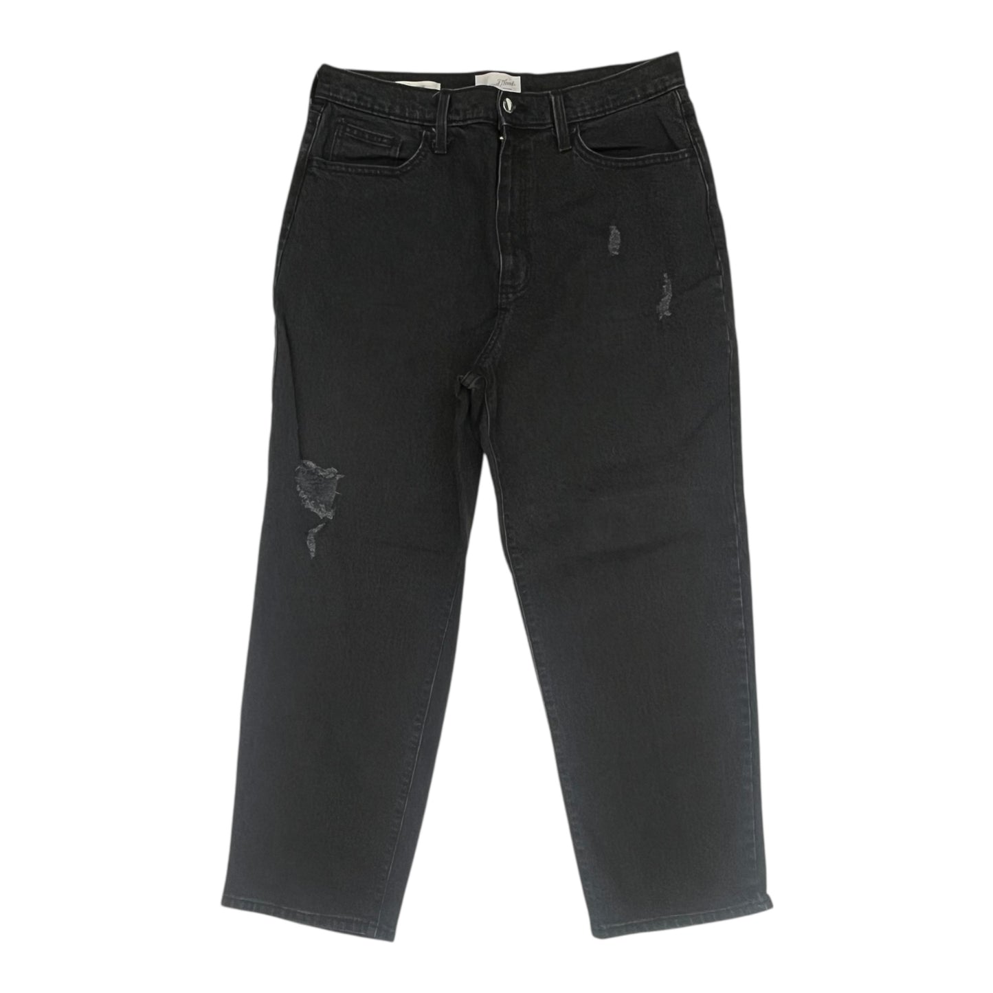 Jeans Straight By Universal Thread In Black Denim, Size:14