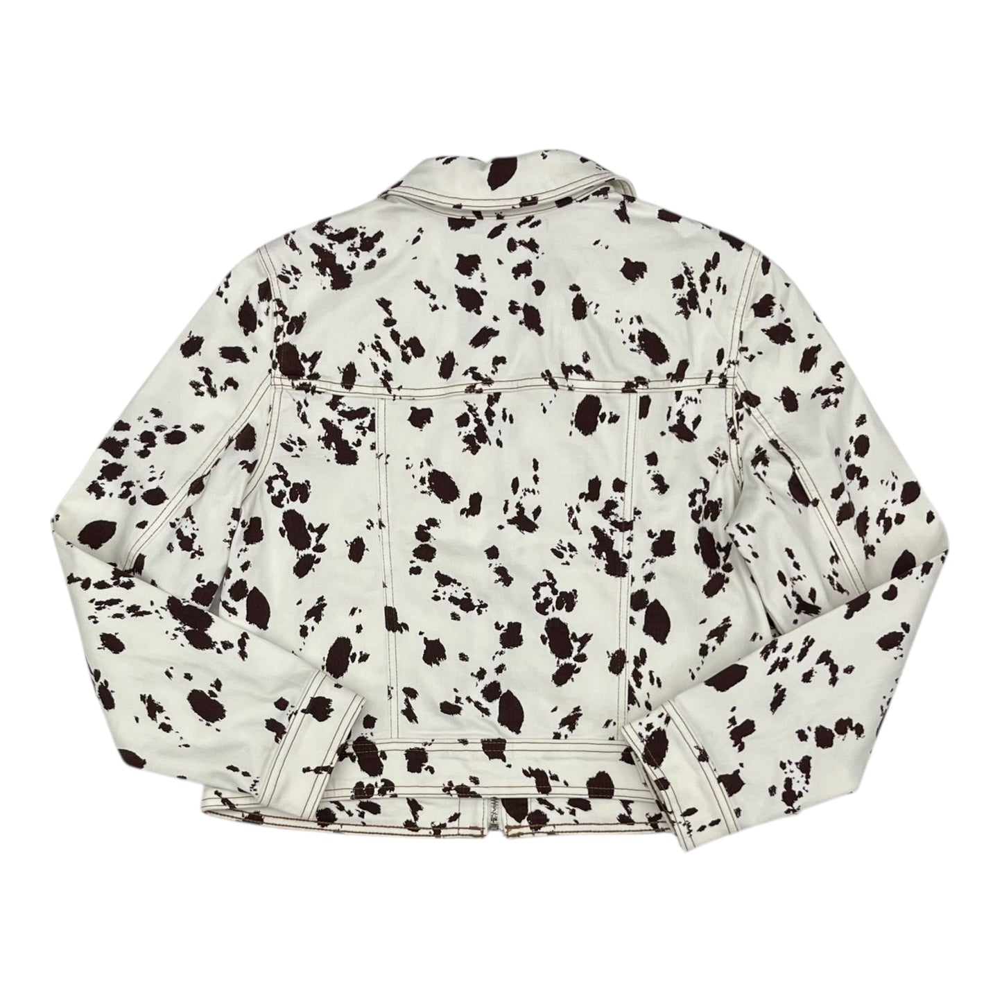 Jacket Other By Chicos In Brown & Cream, Size:M